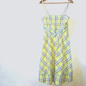Anthropologie Maeve Yellow Cotton Dress